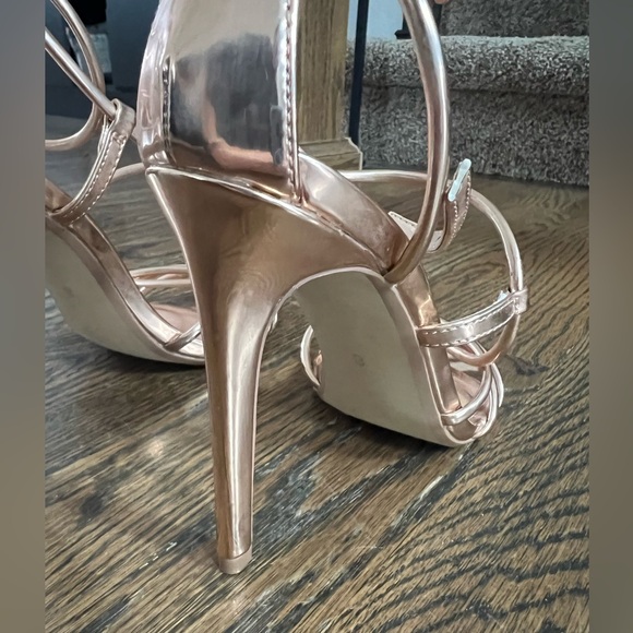 Steve Madden Rose Gold Strappy Heels - Picture 7 of 10
